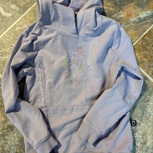 Floral Embroidered Lavender Kids Jacket